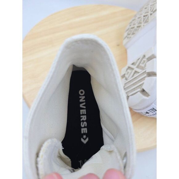 Converse All Star Lugged Hi Women's Sneaker Shoe White Canvas Size 10.5 - Picture 5 of 8